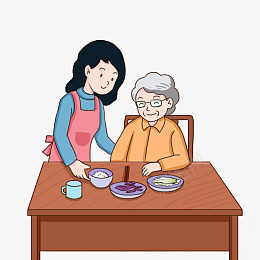 給妈妈做饭插画png免抠素材_88icon https://88icon.com 給妈妈做饭插画 給妈妈做饭插画素材 陪伴老人做饭插画 陪伴老人