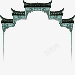 江南牌坊装饰雄伟壮观的城门png免抠素材_88icon https://88icon.com 岭南 江南 中国风 毛笔字 水墨画 城门 屋檐 古风 岭南印象