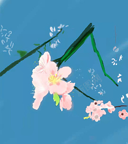 桃花春天踏春背景粉粉桃花蓝蓝天空png免抠素材_88icon https://88icon.com 桃花手绘 桃花背景 桃花 粉色桃花