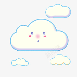 云朵美好可爱卡通风格png免抠素材_88icon https://88icon.com 吉祥云 童话风 装饰画 云彩 云朵 卡通 天空 寓意 朴素 淡雅 点缀 祥云 美好 蓬松 质感 颜色 云