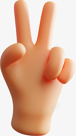 3D手势胜利png免抠素材_88icon https://88icon.com 3D 手势 胜利 卡通