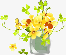 花瓶野花花草黄色png免抠素材_88icon https://88icon.com 花瓶 野花 花草 黄色
