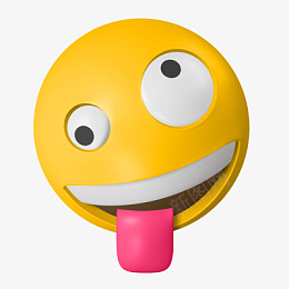 3D立体调皮搞怪表情包png免抠素材_88icon https://88icon.com 调皮 搞怪 吐舌 歪头