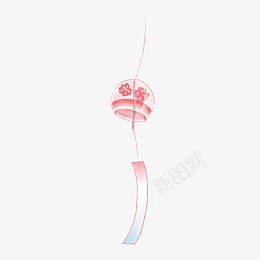 夏天夏日风铃卡通免抠素材png免抠素材_88icon https://88icon.com 和风 夏天 夏日 日式 粉色 风铃