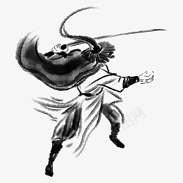 水墨画草帽侠客绘画中国风psd免抠素材_88icon https://88icon.com 水墨画 草帽侠客 绘画 中国风