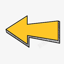 综艺弹幕黄色向左箭头瓢png免抠素材_88icon https://88icon.com 弹幕 指向 指示 条纹 点击 箭头 综艺