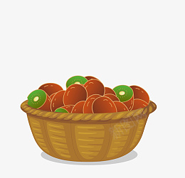 篮子装猕猴桃插画png免抠素材_88icon https://88icon.com 猕猴桃 篮子 篮子装猕猴桃 水果