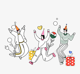 手绘卡通生日蛋糕庆典插画png免抠素材_88icon https://88icon.com 生日帽 礼物盒 庆祝 手绘 生日 线条 蛋糕 蜡烛 粉