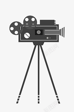 电影院黑色放映机插画png免抠素材_88icon https://88icon.com 放映机插画 卡通插画 摄影器材 黑色支架 电影院 看电影 影视