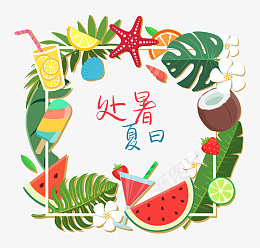 夏日瓜果元素边框ai免抠素材_88icon https://88icon.com 夏天 处暑 西瓜 柠檬 海星 橙子 椰子 叶子 鸡尾酒 草莓 花朵 贝壳 饮料 边框
