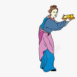 古代下人eps免抠素材_88icon https://88icon.com 矢量 卑微 水果 古代 下人