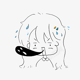 恐惧冒汗可爱女孩png免抠素材_88icon https://88icon.com 害怕 恐惧 冒汗 可爱 卡通