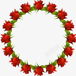 红色玫瑰花边框素材玫瑰花png免抠素材_88icon https://88icon.com 红色 玫瑰 花 边框