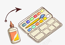 颜料盒和颜料eps免抠素材_88icon https://88icon.com 颜料盒 颜料 画笔 箭头