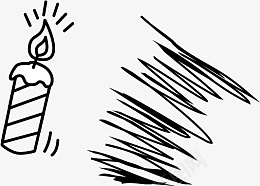 卡通形状的蜡烛png免抠素材_88icon https://88icon.com 蜡烛 燃烧 火苗 线