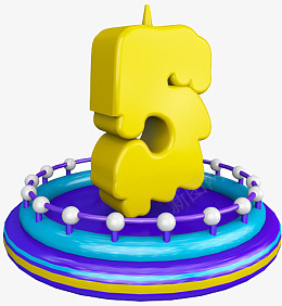 创意3D蜡烛数字5png免抠素材_88icon https://88icon.com 创意 3D 蜡烛 数字