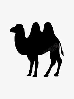 黑白简约风格骆驼剪影矢量元素ai免抠素材_88icon https://88icon.com 骆驼 黑白 剪影 矢量 免抠