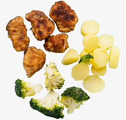 西蓝花和土豆块png免抠素材_88icon https://88icon.com 西蓝花 土豆块 鸡块 食物