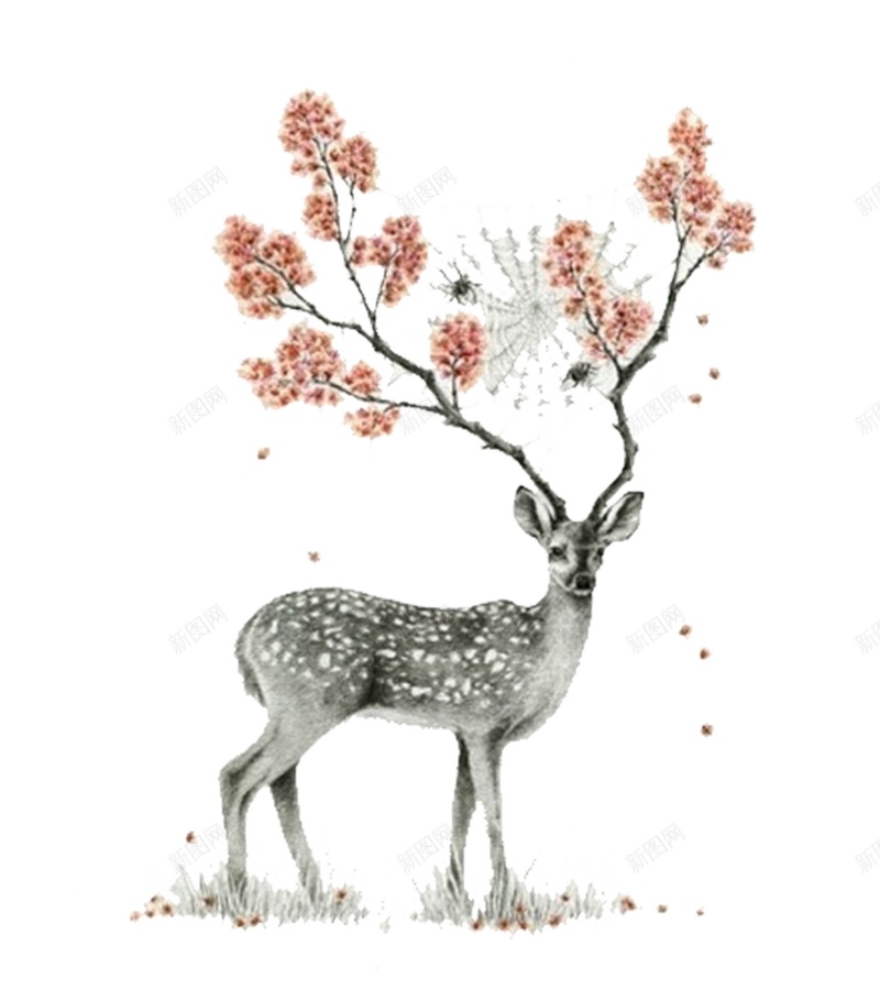 古风水墨梅花鹿装饰jpg设计背景_88icon https://88icon.com 古风 山水 柳条 桃花 桥 梅花 梅花鹿 水墨 背景图 装饰