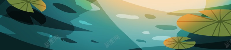 夏至荷花水面荷叶psd设计背景_88icon https://88icon.com 夏至 水面 荷叶 荷花