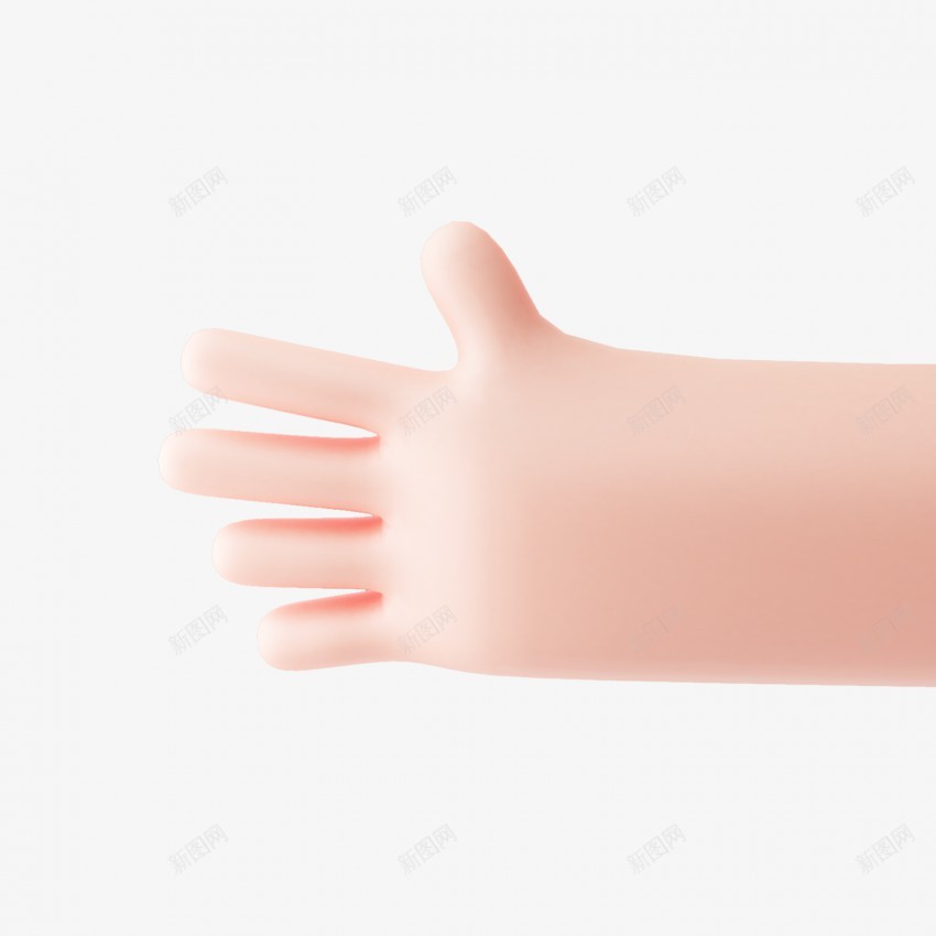 三维卡通手png免抠素材_88icon https://88icon.com 三维 手 卡通 手指 五指张开