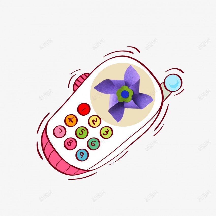 卡通玩具手机1png免抠素材_88icon https://88icon.com 卡通 玩具 手机