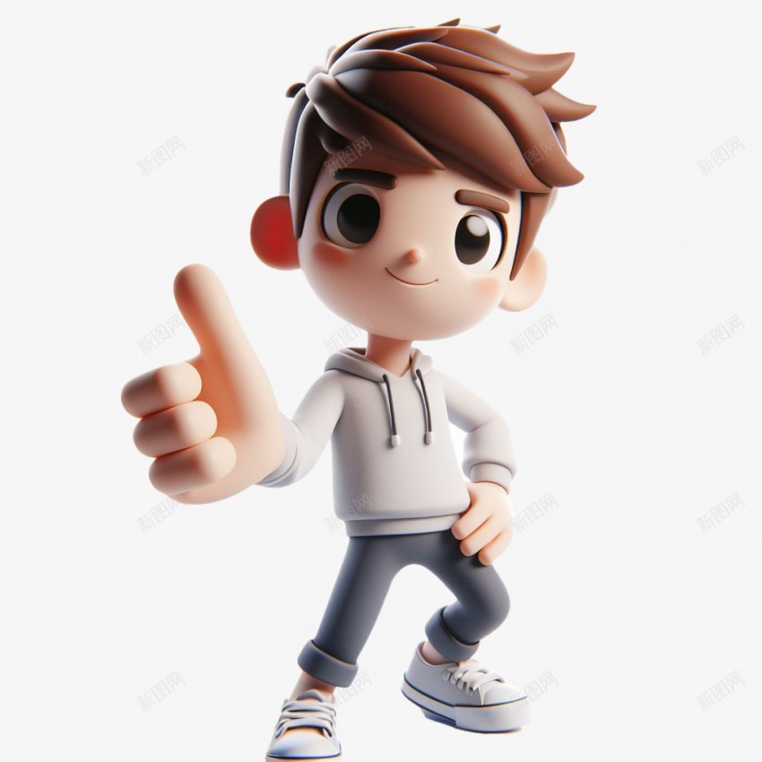 伸大拇指的男孩3dpng免抠素材_88icon https://88icon.com 伸 大拇指 男孩 3D男孩