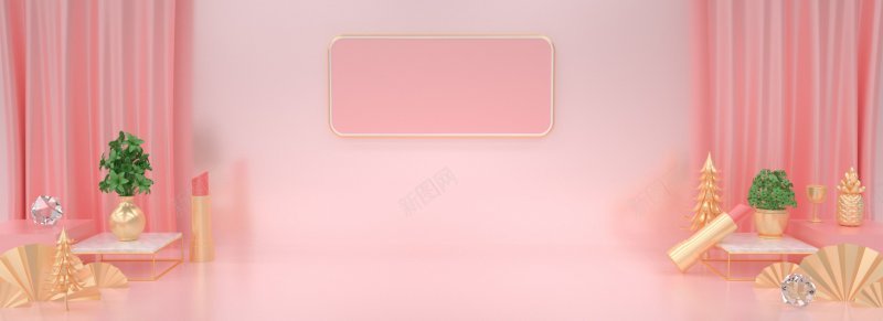 女神节C4D背景元素海报背景jpg设计背景_88icon https://88icon.com 元素海报背景 女神节C4D背景