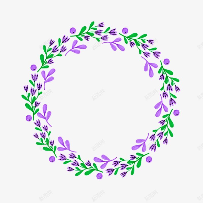 点击大图手绘花环合集包FloralWreapng免抠素材_88icon https://88icon.com Border Floral Wreaths