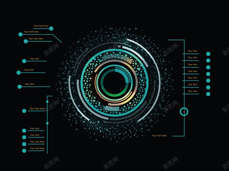 绿色圆环科技背景科技jpg设计背景_88icon https://88icon.com 科技 绿色圆环科技背景图片