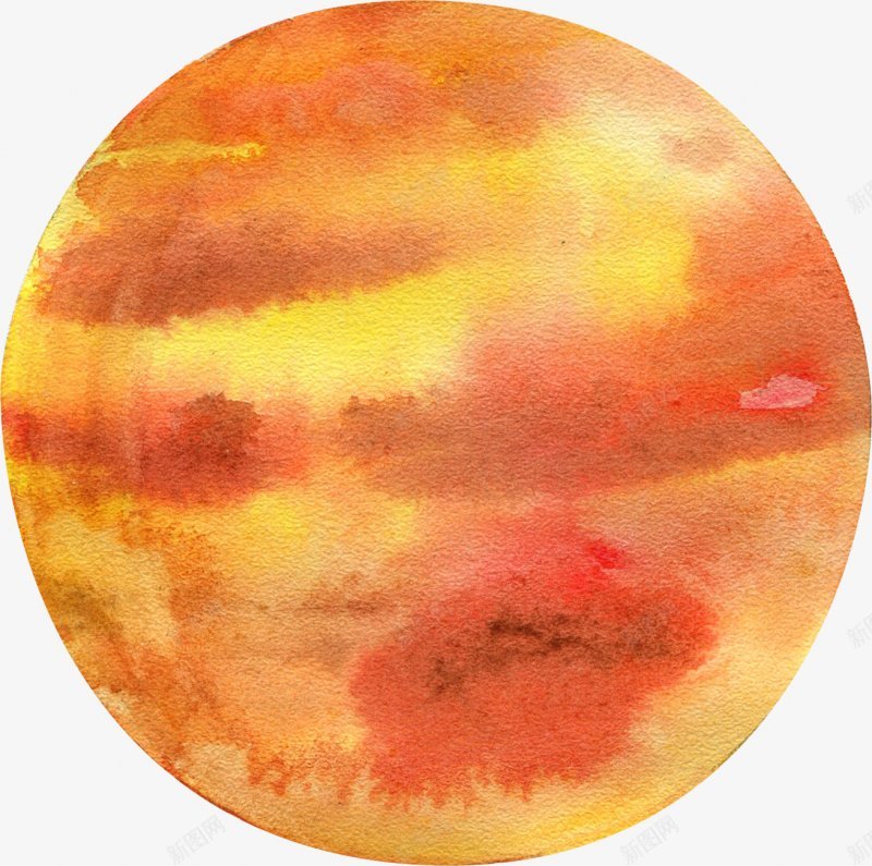 手绘红黄水彩梦幻星球装饰图png免抠素材_88icon https://88icon.com 水彩画 手绘画 卡通 宇宙 手绘 星星 星球 梦幻 淡雅 童话 自然美 卡通 铅笔画 水彩绘 插图