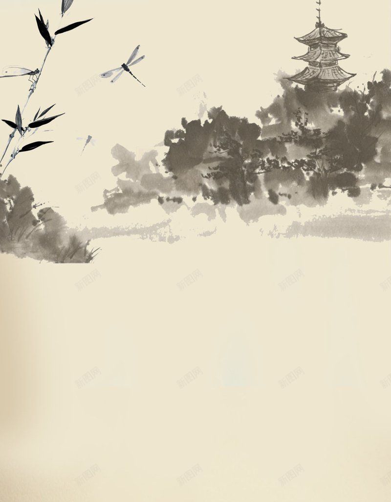 中国风蜻蜓山水H5背景背景山水背景国风背景中国风Hjpg设计背景_88icon https://88icon.com H5 H5背景 中国风 国风背景 塔 山 山水背景 帆船 水墨 蜻蜓