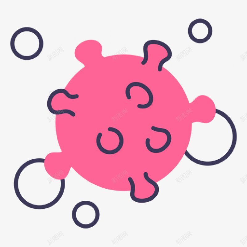 新冠病毒卡通元素化学医疗png免抠素材_88icon https://88icon.com 化学医疗 新冠病毒卡通元素