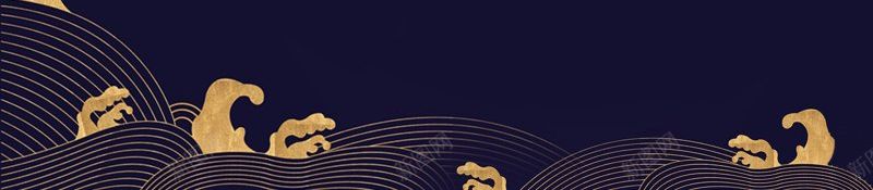 国潮风仙鹤祥云花纹线条中国风日系风古典PSD模板海jpg设计背景_88icon https://88icon.com 中式