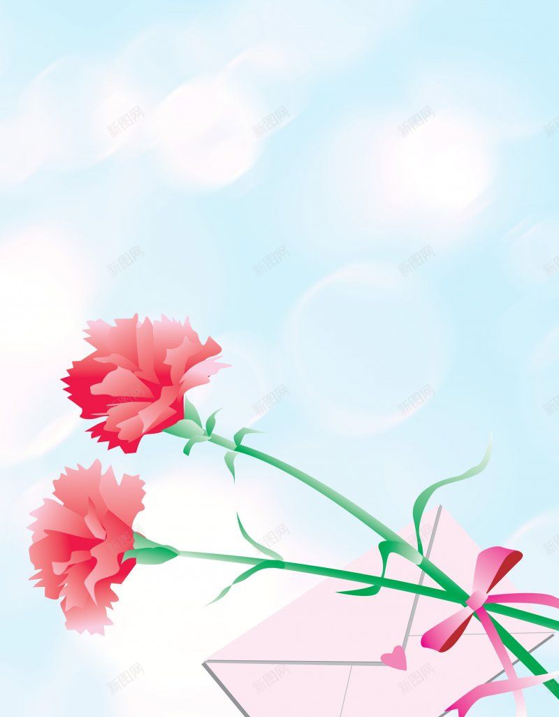 康乃馨母亲节海报jpg设计背景_88icon https://88icon.com 康乃馨母亲节海报设计
