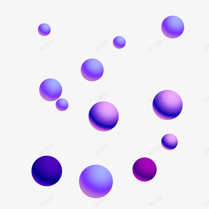 卡通手绘紫色立体球图案png免抠素材_88icon https://88icon.com 紫色气球 球体 紫色 卡通球 光感 荧光 手绘 矢量 立体