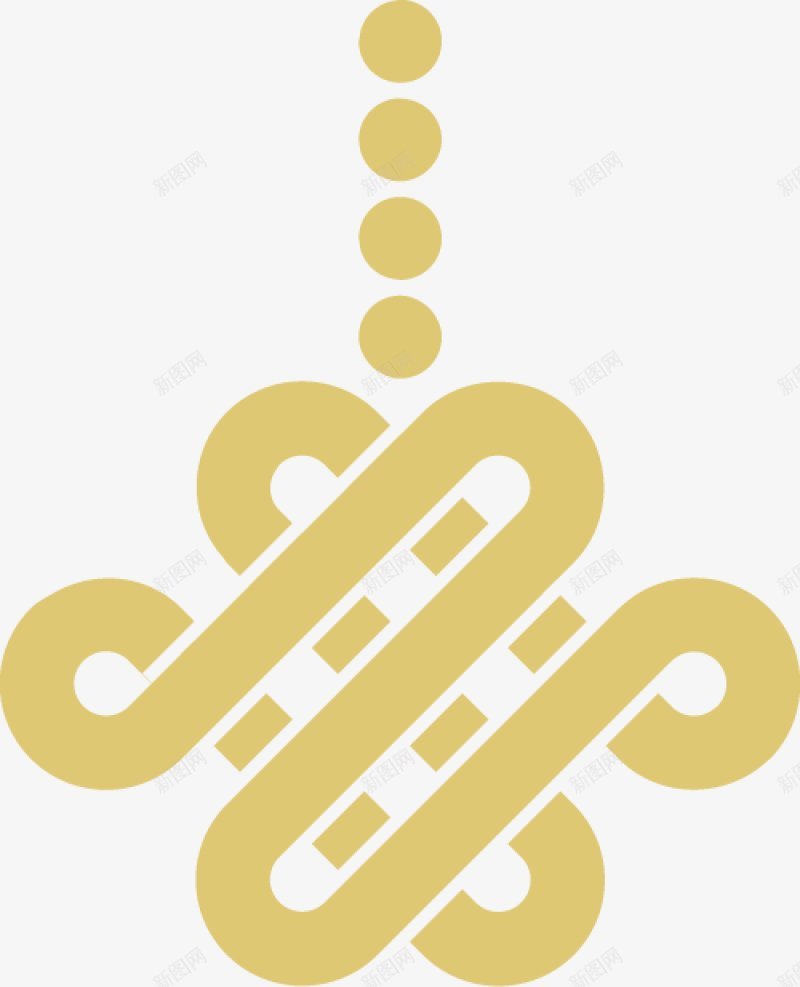 中国结东方传统新年金色新年氛围复古传统中国png免抠素材_88icon https://88icon.com 中国结