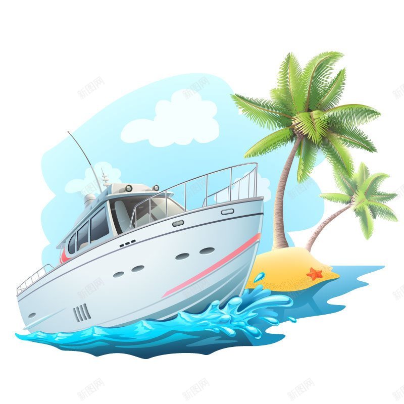 夏日椰树与游艇矢量格式EPS关键词度假椰树游艇jpg设计背景_88icon https://88icon.com 关键词度假 夏日椰树与游艇矢量 格式EPS 椰树 游艇
