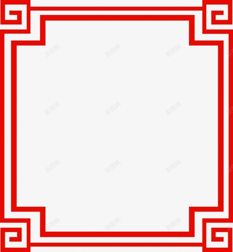 中国传统方形回形纹边框透明中国png免抠素材_88icon https://88icon.com 中国 中国传统 免扣 方形回形纹边框 透明