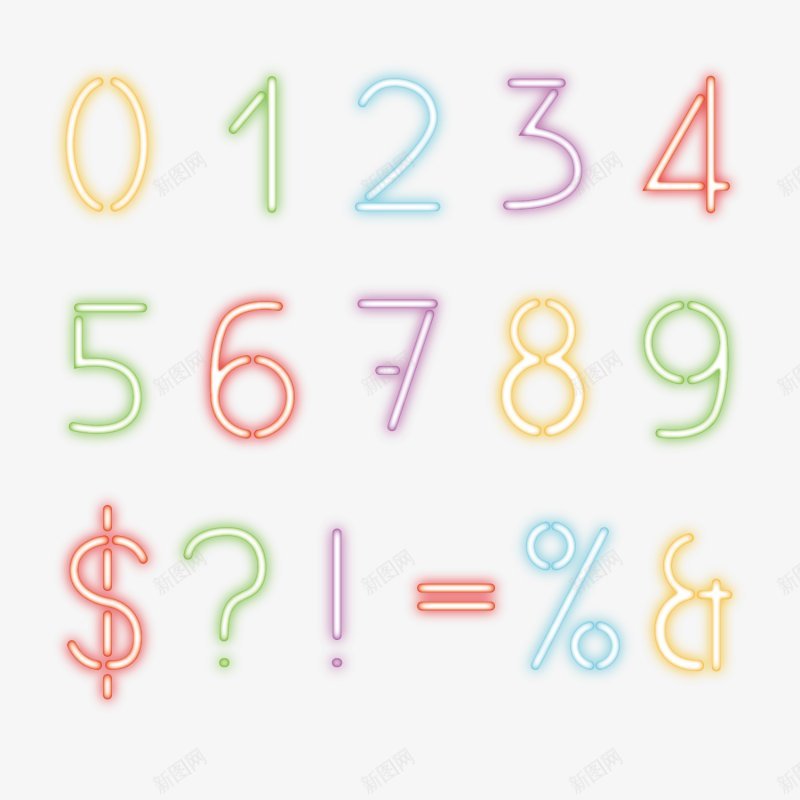 创意霓虹灯数字装饰图png免抠素材_88icon https://88icon.com 霓虹灯 彩色霓虹灯 数字霓虹灯 炫酷 创意 发光 荧光 彩色 霓虹 装饰