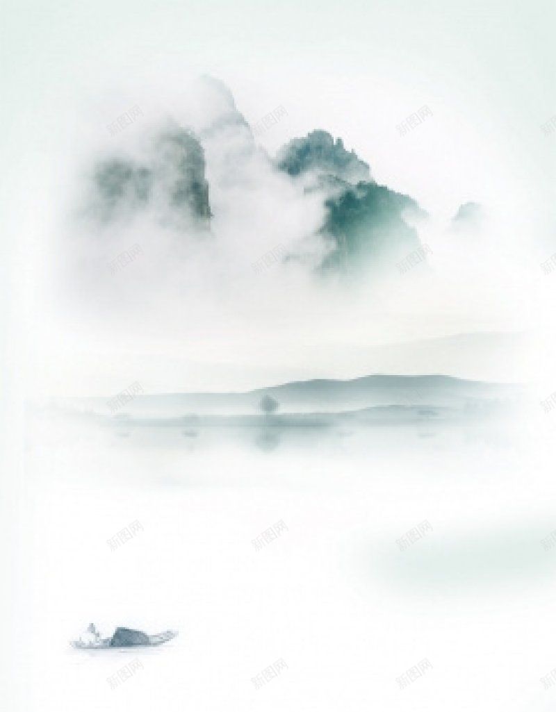 清新淡雅水墨中国风海报H5psd原画2场景中国jpg设计背景_88icon https://88icon.com 原画 场景中国风