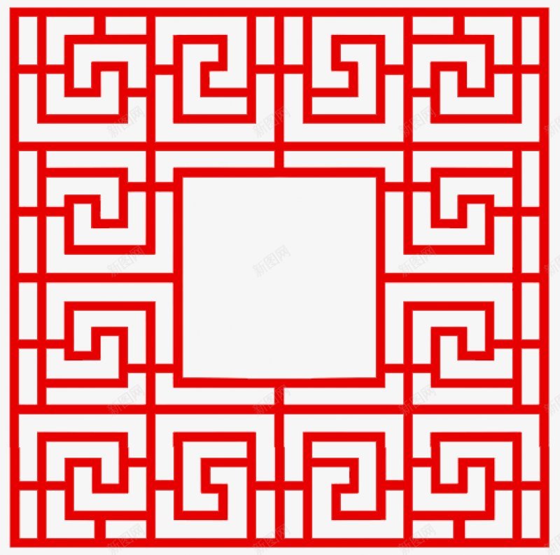中国传统四方格回形纹古代门窗提取透明中国剪纸花png免抠素材_88icon https://88icon.com 中国 中国传统 免扣 剪纸 古代门窗提取 四方格回形纹 花纹 边框 透明
