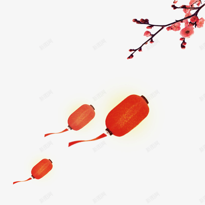中国风过年喜庆灯笼梅花png免抠素材_88icon https://88icon.com 2017 中国风 元宵 元旦 喜庆 喜庆灯笼 年味 春节 春节字幕 梅花 海报配景 节 节日 配景