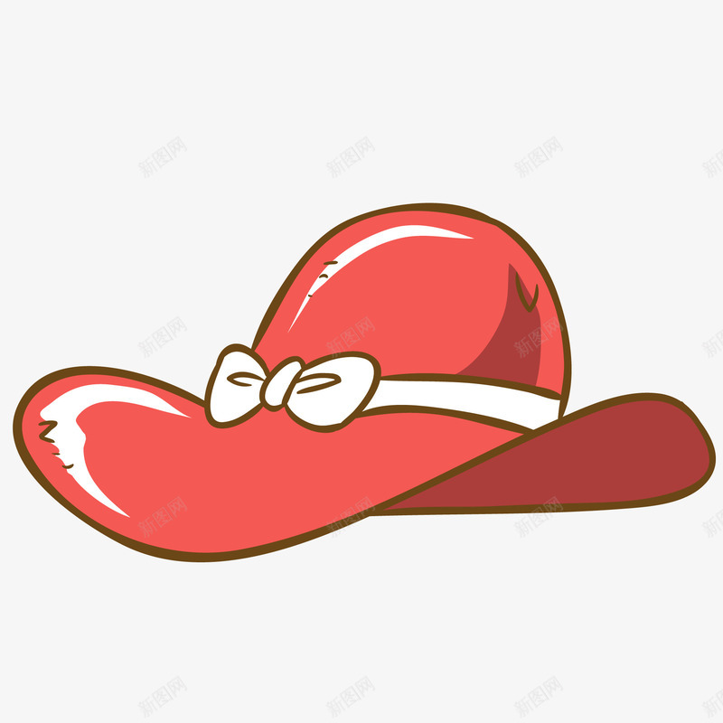 卡通手绘红色的帽子矢量图ai免抠素材_88icon https://88icon.com 帽子 彩绘 手绘 沙滩帽 红色 遮阳帽 矢量图