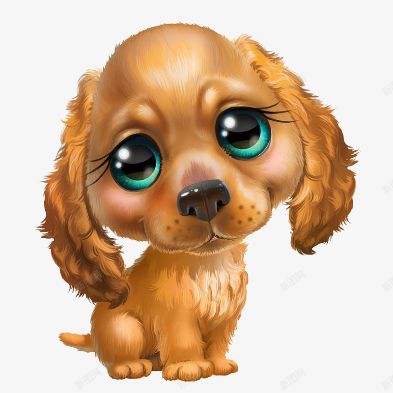 手绘可爱棕色卡通小狗png免抠素材_88icon https://88icon.com PNG 卡通 宠物 小狗 手绘 棕色