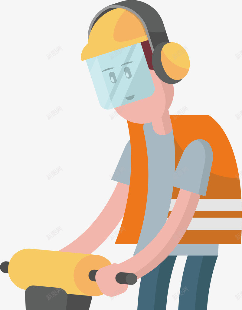 工人道路施工电锤施工矢量图ai免抠素材_88icon https://88icon.com 安全帽 工人 工程 建设 护目镜 施工 电钻 电锤 矢量图设计 设计 道路 铁锹 铺路 铺路机 矢量图
