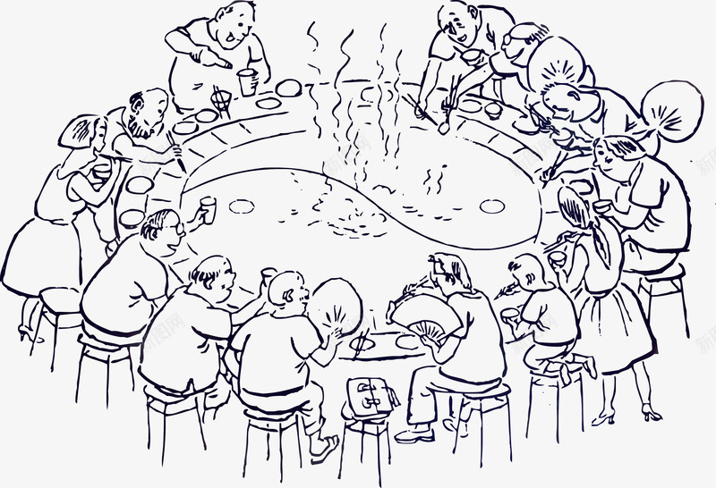 素描火锅png免抠素材_88icon https://88icon.com 手绘火锅 火锅 鸳鸯火锅