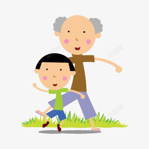 与孩子一起锻炼png免抠素材_88icon https://88icon.com 卡通 小孩 强身健体 老当益壮 老爷爷 运动 运动老人 锻炼