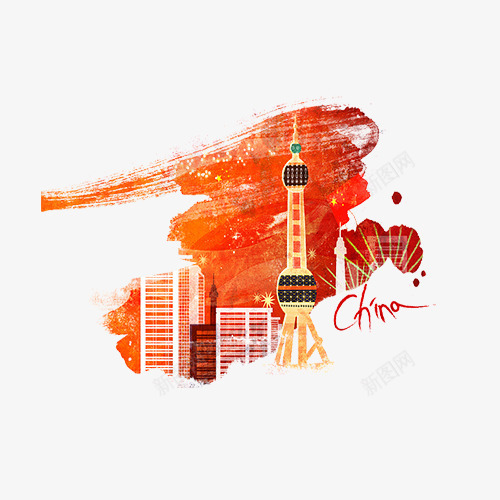 炫彩魔都psd免抠素材_88icon https://88icon.com 城市风景 建筑物 摩天大楼 水晕 装饰图 都市风光 魅力城市