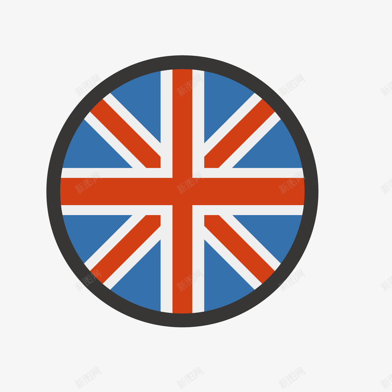 彩色英国旗帜png免抠素材_88icon https://88icon.com 圆形 圆环 帝国 彩色 手绘 旗帜 米字旗